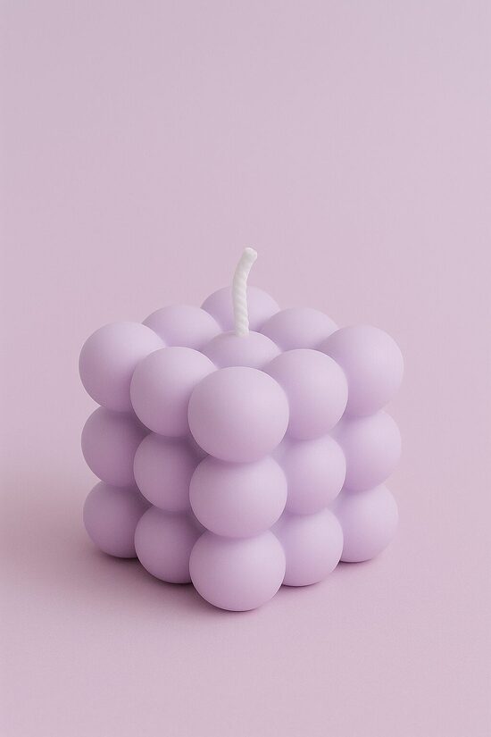 Sojas vaska svece "Bubble", Lavandas